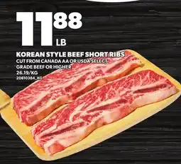Loblaws KOREAN STYLE BEEF SHORT RIBS offer
