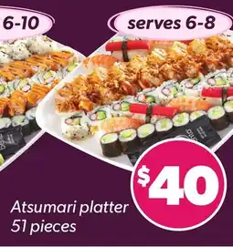 Loblaws ATSUMARI PLATTER, 51 PIECES offer