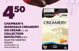 Loblaws CHAPMAN'S MARKDALE CREAMERY ICE CREAM, 2 L COLLECTION NOVELTIES, 6/8'S offer