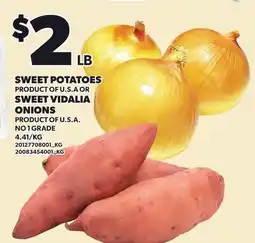 Loblaws SWEET POTATOES OR SWEET VIDALIA ONIONS offer