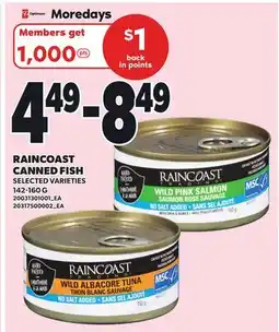 Loblaws RAINCOAST CANNED FISH offer