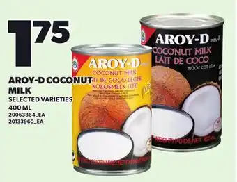 Loblaws AROY-D COCONUT MILK offer