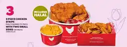 Loblaws 9 PIECE CHICKEN STRIPS, 711-750 G WITH TWO SMALL SIDES, 134-454 G offer