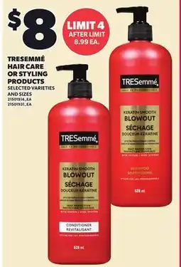 Loblaws TRESEMMÉ HAIR CARE OR STYLING PRODUCTS offer