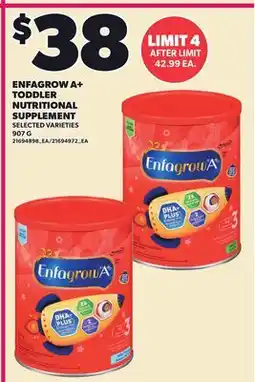 Loblaws ENFAGROW A+ TODDLER NUTRITIONAL SUPPLEMENT, 907 G offer