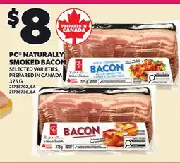 Loblaws PC NATURALLY SMOKED BACON offer