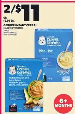 Loblaws GERBER INFANT CEREAL offer