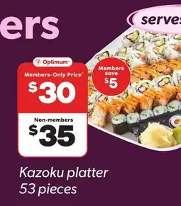Loblaws KAZOKU PLATTER, 53 PIECES offer