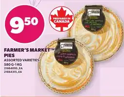 Loblaws FARMER'S MARKET PIES, 580 G-1 KG offer