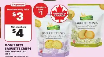 Loblaws MOM'S BEST BAGUETTE CRISPS offer