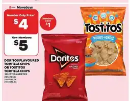 Loblaws DORITOS FLAVOURED TORTILLA CHIPS OR TOSTITOS TORTILLA CHIPS offer