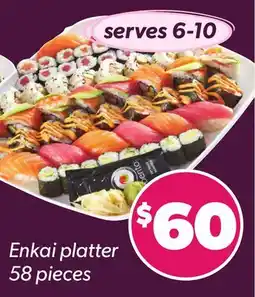 Loblaws ENKAI PLATTER, 58 PIECES offer