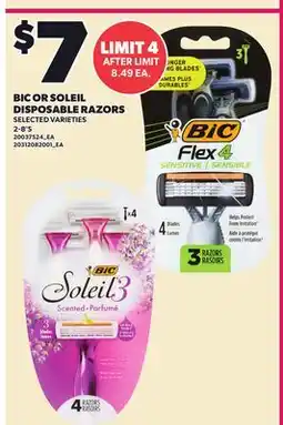 Loblaws BIC OR SOLEIL DISPOSABLE RAZORS, 2-8'S offer