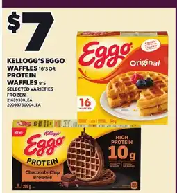 Loblaws KELLOGG'S EGGO WAFFLES, 16'S OR PROTEIN WAFFLES, 8'S offer