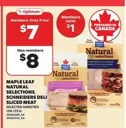 Independent Grocer MAPLE LEAF NATURAL SELECTIONS, SCHNEIDERS DEL SLICED MEAT offer