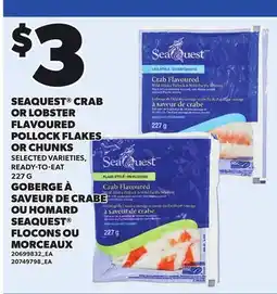 Independent Grocer SEAQUEST CRAB OR LOBSTER FLAVOURED POLLOCK FLAKES OR CHUNKS offer