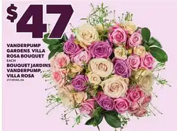 Independent Grocer VANDERPUMP GARDENS, VILLA ROSA BOUQUET offer