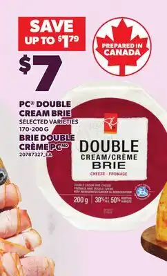 Independent Grocer PC DOUBLE CREAM BRIE offer