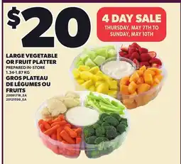 Independent Grocer LARGE VEGETABLE OR FRUIT PLATTER offer