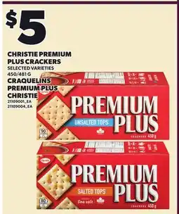 Independent Grocer CHRISTIE PREMIUM PLUS CRACKERS, 450/481G offer