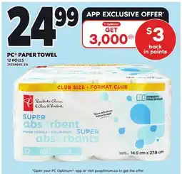 Independent Grocer PC PAPER TOWEL, 12 ROLLS offer