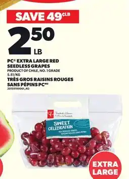 Independent Grocer PC EXTRA LARGE RED SEEDLESS GRAPES offer