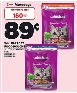 Independent Grocer WHISKAS CAT FOOD POUCHES offer