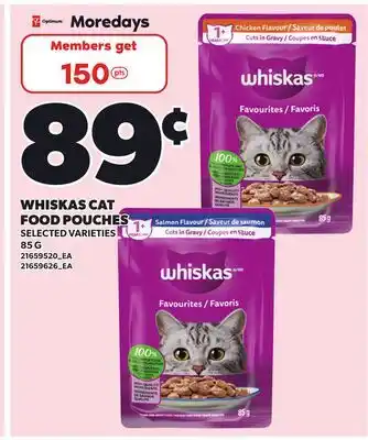 Independent Grocer WHISKAS CAT FOOD POUCHES offer