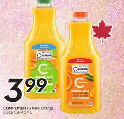 Sobeys COMPLIMENTS Pure Orange Juice offer