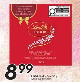 Sobeys LINDT Lindor Box offer