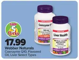 PharmaChoice Webber Naturals Coenzyme Q10, Flaxseed Oil Liver offer