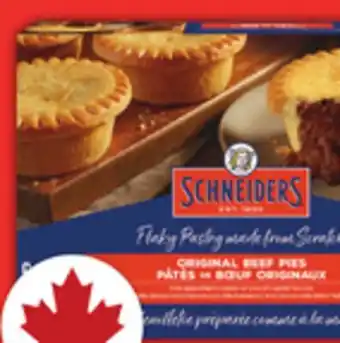 Food Basics SCHNEIDERS RED HOTS OR MAPLE LEAF TOP DOGS WIENERS, OR SCHNEIDERS MEAT PIES offer
