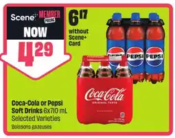 FreshCo Coca-Cola or Pepsi Soft Drinks, 6x710 ml Selected Varieties offer