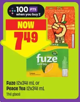 FreshCo Fuze 12x341 mL or Peace Tea 12x341 offer