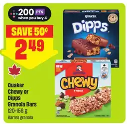 FreshCo Quaker Chewy or Dipps Granola Bars offer