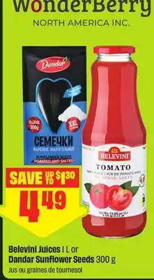 FreshCo Belevini Juices 1 L or Dandar Sunflower Seeds 300 g offer