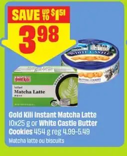 FreshCo Gold Kili Instant Matcha Latte 10x25 g or White Castle Butter Cookies 454 g offer
