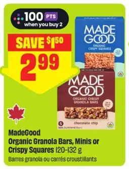 FreshCo MadeGood Organic Granola Bars, Minis or Crispy Squares offer