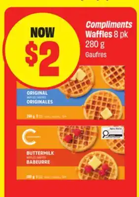 FreshCo Compliments Waffles 8 pk 280 g offer