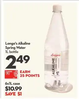 Longo's Alkaline Spring Water offer