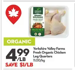 Longo's Fresh Organic Chicken Leg Quarters offer
