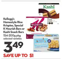 Longo's Kellogg's Homestyle Rice Krispies, Special K Nourish Bars or Kashi Snack Bars offer
