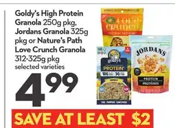 Longo's High Protein Granola 250g pkg, Granola 325g pkg or Love Crunch Granola 312-325g pkg offer