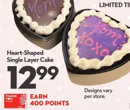 Longo's Heart-Shaped Single Layer Cake offer
