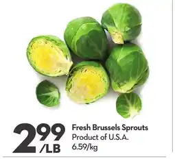 Longo's Fresh Brussels Sprouts offer