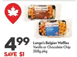 Longo's Belgian Waffles offer