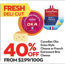 Longo's Swiss-Style Cheese or French Brie Cheese offer