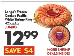 Longo's Longo's Frozen Cooked Pacific White Shrimp Ring offer