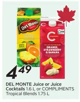 Sobeys DEL MONTE Juice or Juice Cocktails offer