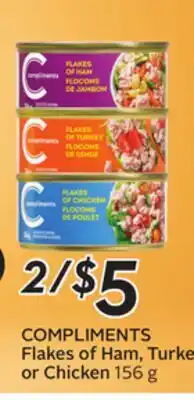 Sobeys COMPLIMENTS Flakes of Ham, Turkey or Chicken offer